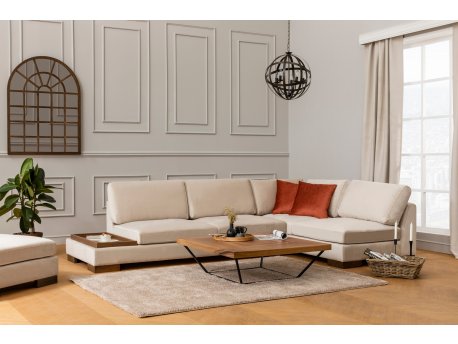 Atelier del Sofa Ugaona garnitura Tulip Corner Right Without Pouf Beige