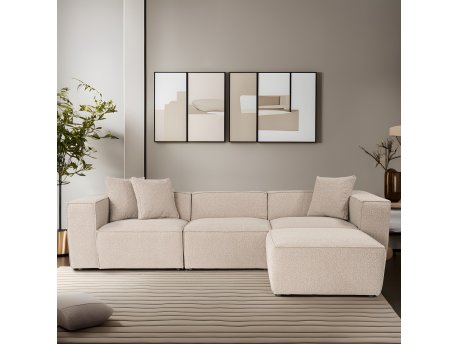 Atelier del Sofa Ugaona garnitura Lora (L1 O1 1R POUFFE ) Peach