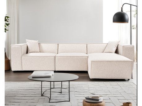 Atelier del Sofa Ugaona garnitura Lora (L1 O1 1R POUFFE ) Light Brown