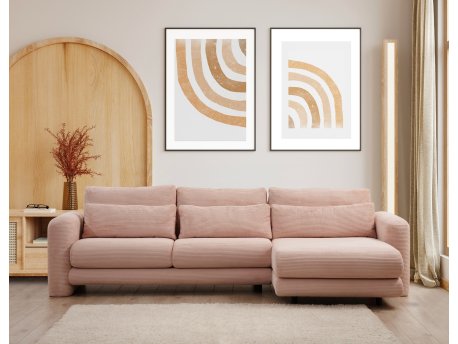 Atelier del Sofa Ugaona garnitura Lily Corner Left Pink