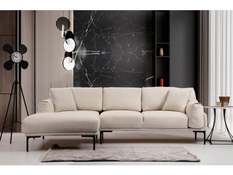 Atelier del Sofa Ugaona garnitura Leo Corner Left Cream
