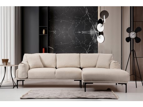 Atelier del Sofa Ugaona garnitura Leo Corner Right Cream