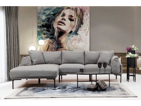 Atelier del Sofa Ugaona garnitura Leo Corner Left Grey