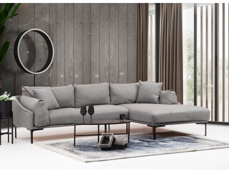 Atelier del Sofa Ugaona garnitura Leo Corner Right Grey