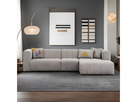Atelier del Sofa Ugaona garnitura Beyza Right Light Grey