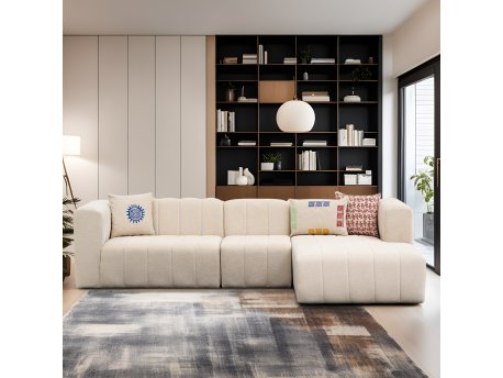 Atelier del Sofa Ugaona garnitura Beyza Right Cream