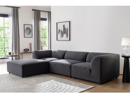 Atelier del Sofa Ugaona garnitura Alpha Left Anthracite