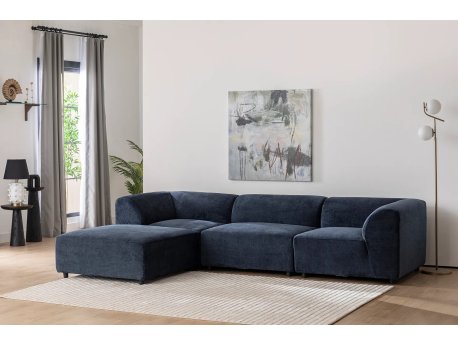 Atelier del Sofa Ugaona garnitura Alpha Left Navy Blue