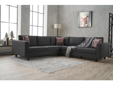 Atelier del Sofa Ugaona garnitura Kale Linen Anthracite
