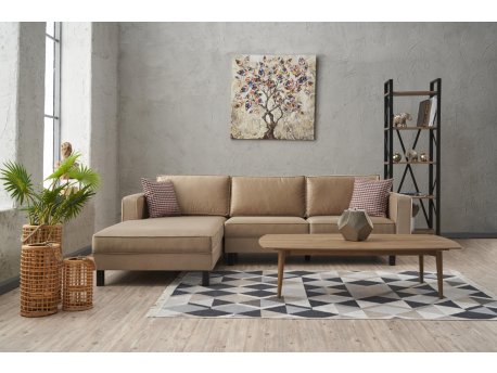 Atelier del Sofa Ugaona garnitura Kale Velvet Left Cream
