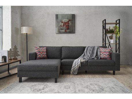 Atelier del Sofa Ugaona garnitura Kale Linen Left Anthracite