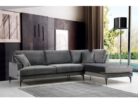 Atelier del Sofa Ugaona garnitura Papira Corner Right (L3+Chl) Anthracite