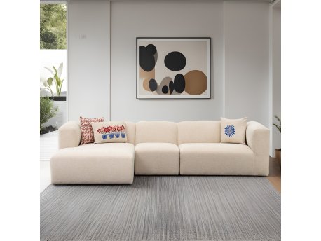 Atelier del Sofa Ugaona garnitura Linden Left Cream