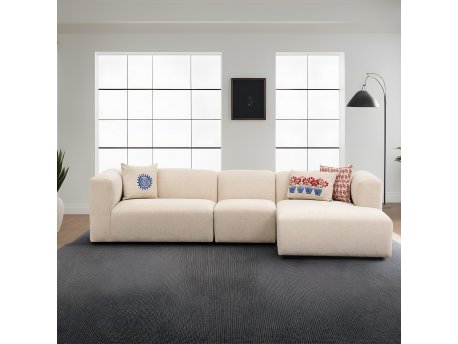 Atelier del Sofa Ugaona garnitura Linden Right Cream
