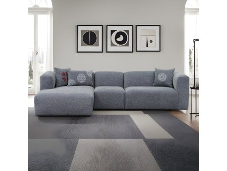 Atelier del Sofa Ugaona garnitura Linden Left Grey