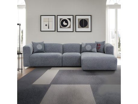 Atelier del Sofa Ugaona garnitura Linden Right Grey