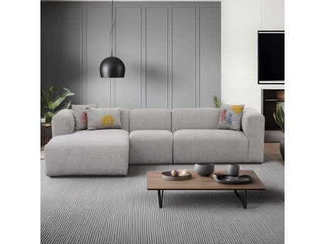 Atelier del Sofa Ugaona garnitura Linden Left Light Grey