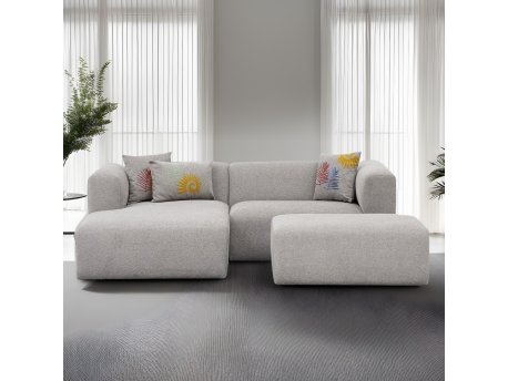 Atelier del Sofa Ugaona garnitura Linden Mini Left Light Grey