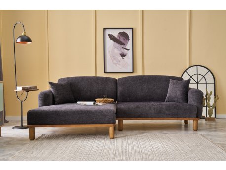 Atelier del Sofa Ugaona garnitura Rens Left Anthracite