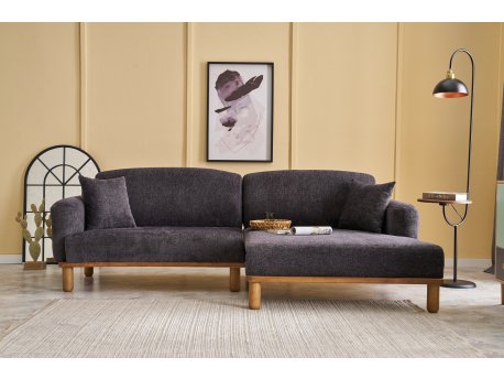 Atelier del Sofa Ugaona garnitura Rens Right Anthracite