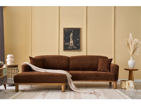Atelier del Sofa Ugaona garnitura Rens Left Brown Copper