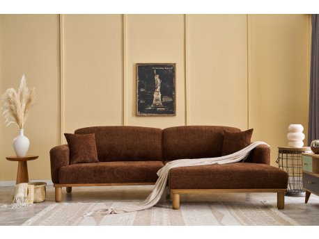 Atelier del Sofa Ugaona garnitura Rens Right Brown Copper