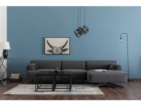 Atelier del Sofa Ugaona garnitura Maria Right Anthracite