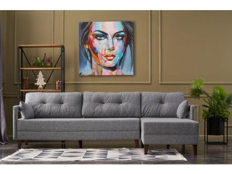 Atelier del Sofa Ugaona garnitura Comfort Right Grey