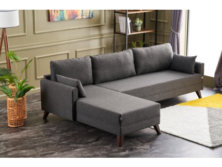 Atelier del Sofa Ugaona garnitura Bella Corner Sofa Left Anthracite