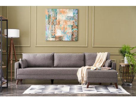 Atelier del Sofa Ugaona garnitura Bella Corner Sofa Right Brown