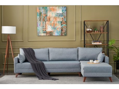 Atelier del Sofa Ugaona garnitura Bella Soft Kose Koltuk Right Blue