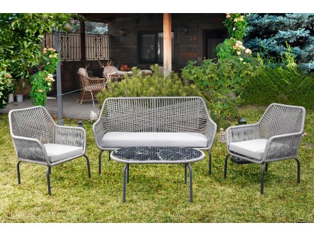 HANAH HOME Baštenski set Beta Grey (1+1+2+S)