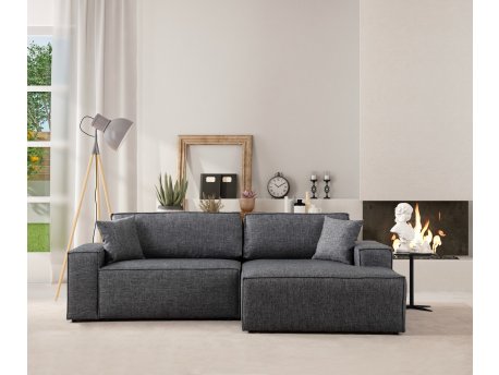 Atelier del Sofa Ugaona garnitura Pırlo Corner Right Dark Grey