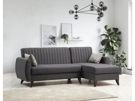 Atelier del Sofa Ugaona garnitura Alkon Dark Grey