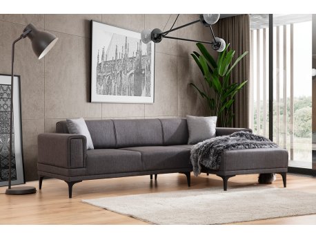 Atelier del Sofa Ugaona garnitura Horizon Right Dark Grey