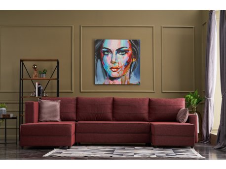 Atelier del Sofa Ugaona garnitura Ece Panoramik Claret Red