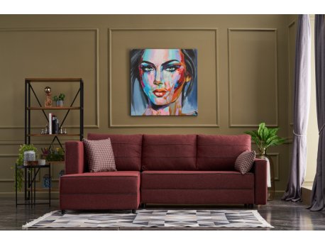 Atelier del Sofa Ugaona garnitura Ece Left Claret Red