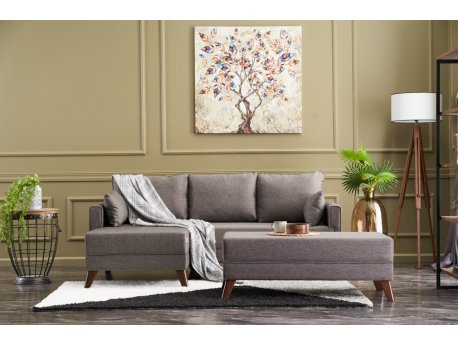Atelier del Sofa Ugaona garnitura Bella Mini Corner Sofa Left Brown