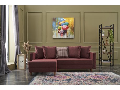 Atelier del Sofa Ugaona garnitura Aydam Left Claret Red