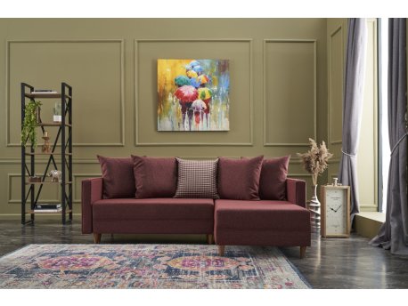 Atelier del Sofa Ugaona garnitura Aydam Right Claret Red