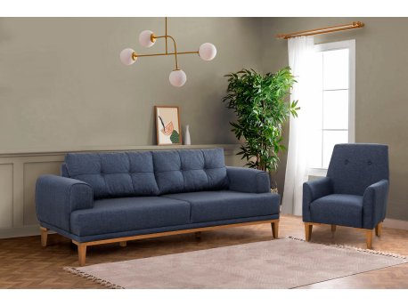 Atelier del Sofa Sofa i fotelja Vina Set Dark Blue Atlantic Pine