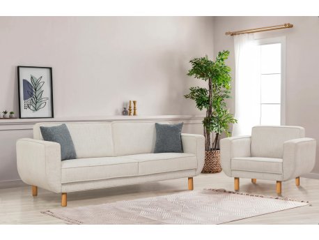 Atelier del Sofa Sofa i fotelja Lorus Set Oak Cream