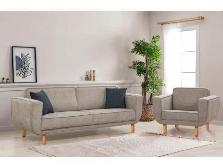 Atelier del Sofa Sofa i fotelja Lorus Set Oak Grey