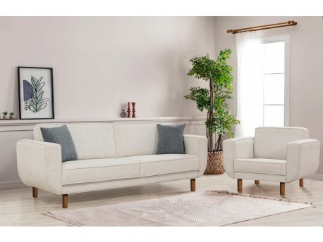 Atelier del Sofa Sofa i fotelja Lorus Set Walnut Cream