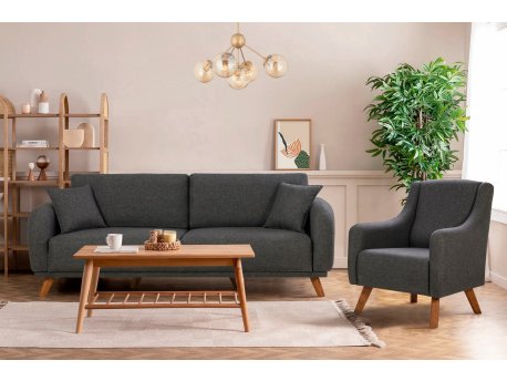 Atelier del Sofa Sofa i fotelja Hera Set Anthracite