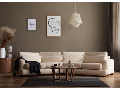 Atelier del Sofa Sofa River 4 Seater Left (Xc Left 2R) Beige