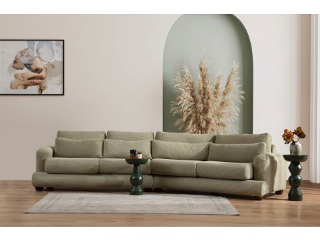 Atelier del Sofa Sofa River 4 Seater Right (L2 Xc Right) Green