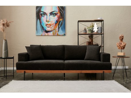 Atelier del Sofa Sofa trosed Liva Anthracite Copper