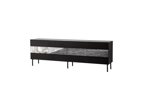 HANAH HOME TV polica Leon Black Fume