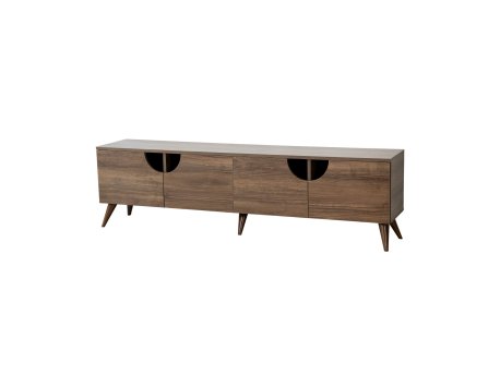 HANAH HOME TV polica Grotte Walnut v2